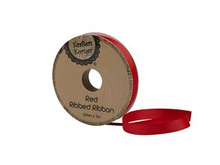 Satin Ribbon 10mm x 10mtr Red